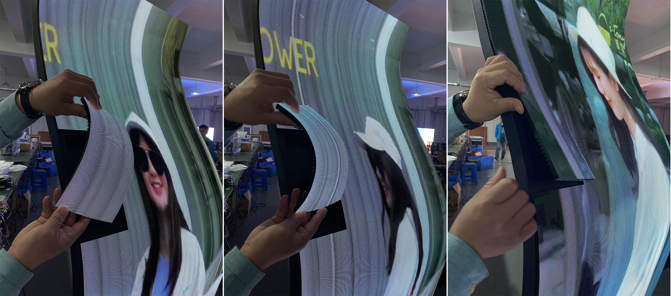  Светодиодный экран на полу плаката