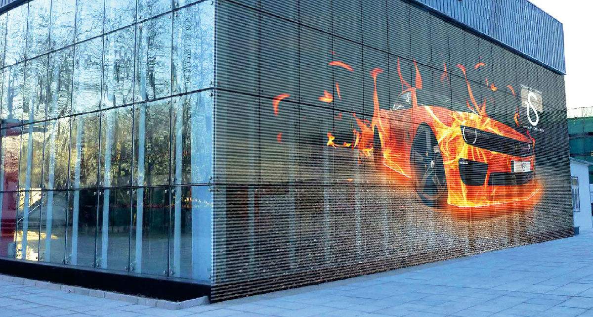 Фиксированный прозрачный светодиодный дисплей